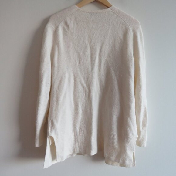 MADEWELL Cozy Walker Open Front Cardigan in Antique Cream Wool Alpaca - Size XS - Picture 7 of 15